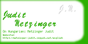 judit metzinger business card